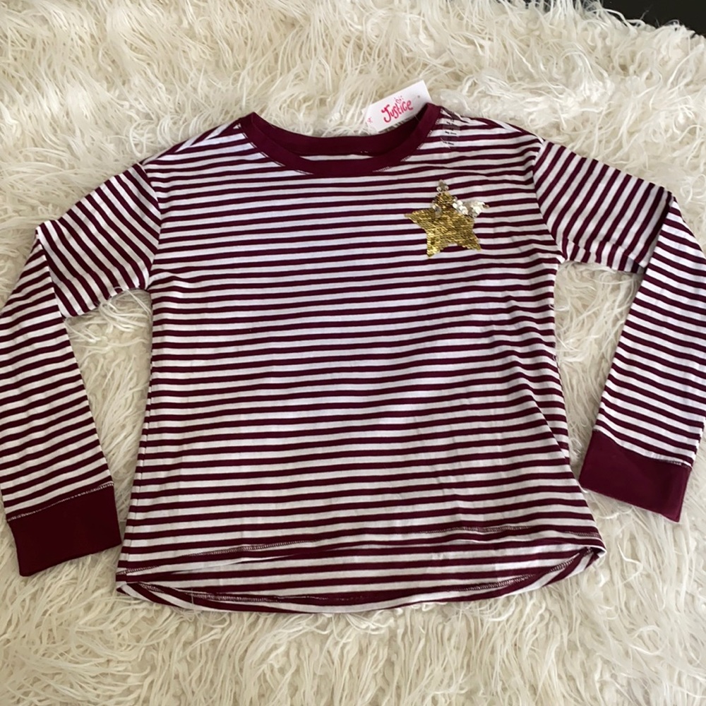 NWT Girls Justice long sleeved shirt size 12